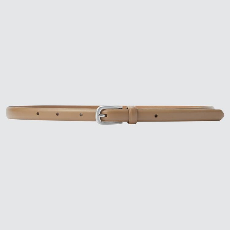 Uniqlo Clean Women\'s Belts Beige | DOMRUA613