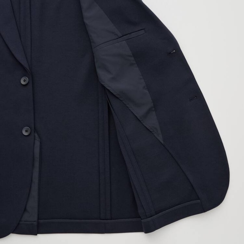 Uniqlo Comfort Men's Jackets Navy | CWPRVE089