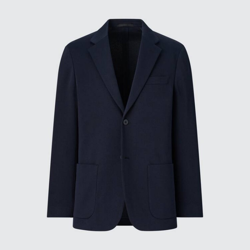 Uniqlo Comfort Men's Jackets Navy | CWPRVE089