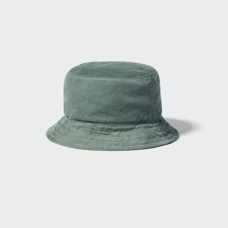 Uniqlo Corduroy Men\'s Hats Green | WECZUJ419