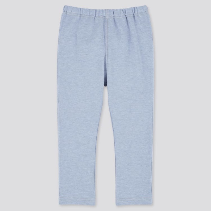 Uniqlo Cotton (2021 Season) Baby Leggings Blue | ZDBOGR256