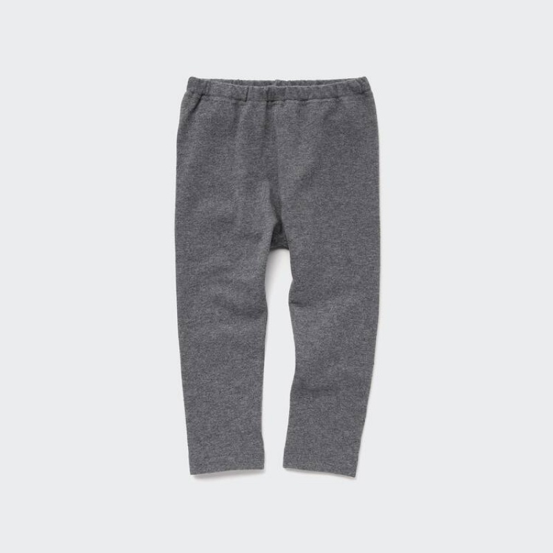 Uniqlo Cotton Baby Leggings Dark Grey | CJYKVB246