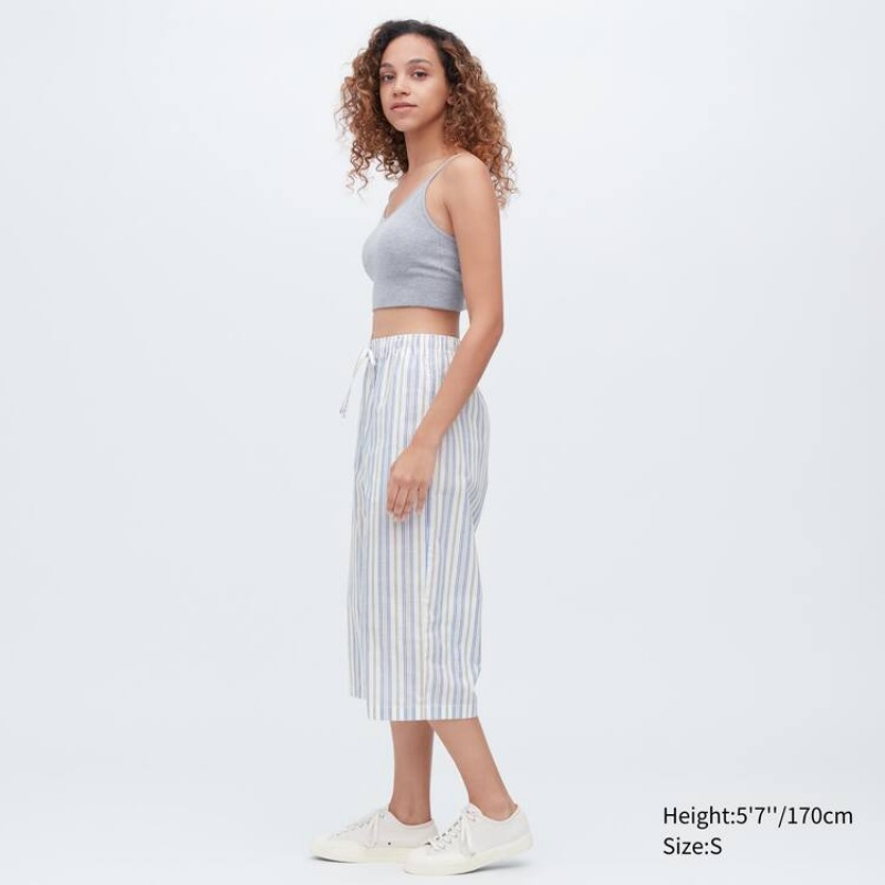 Uniqlo Cotton Relaco 3/4 Women's Loungewear White | XWDBOU120