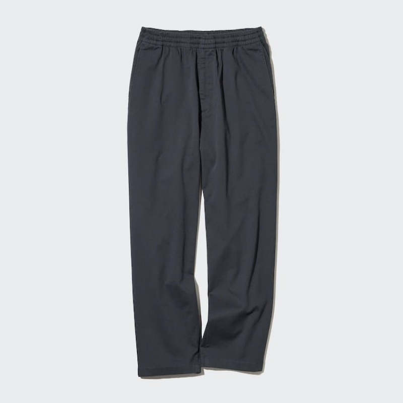 Uniqlo Cotton Relaxed Fit Ankle Length Men\'s Loungewear Dark Grey | BZFMUX796