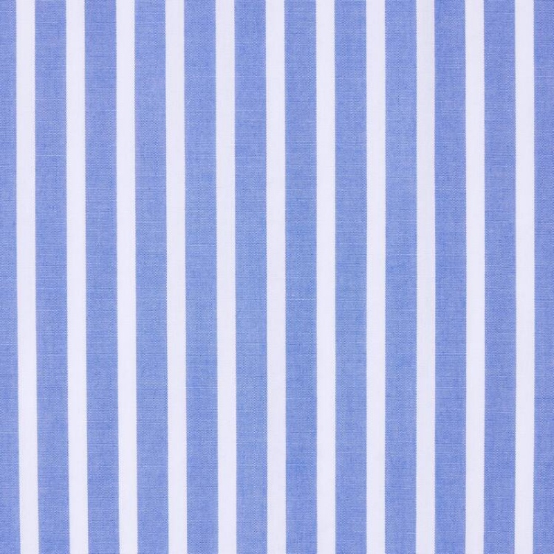 Uniqlo Cotton Striped Long Sleeved Women's Shirts Blue / White | UJNPAH945