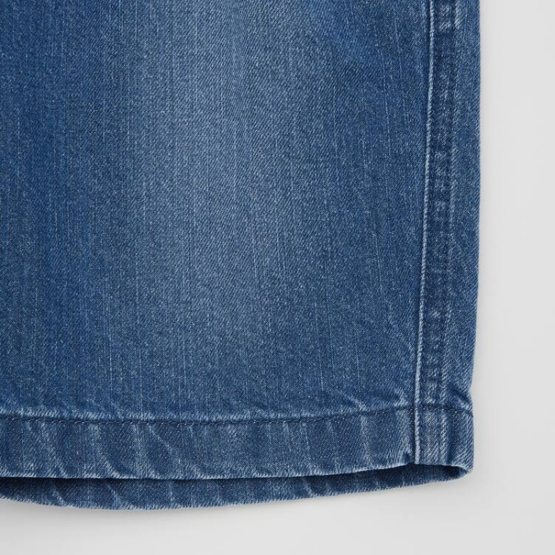 Uniqlo Denim Easy Kids' Shorts Blue | EUCDNX842