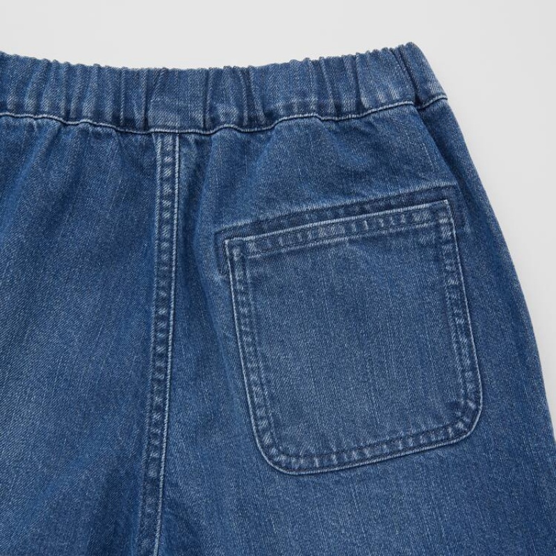 Uniqlo Denim Easy Kids' Shorts Blue | EUCDNX842