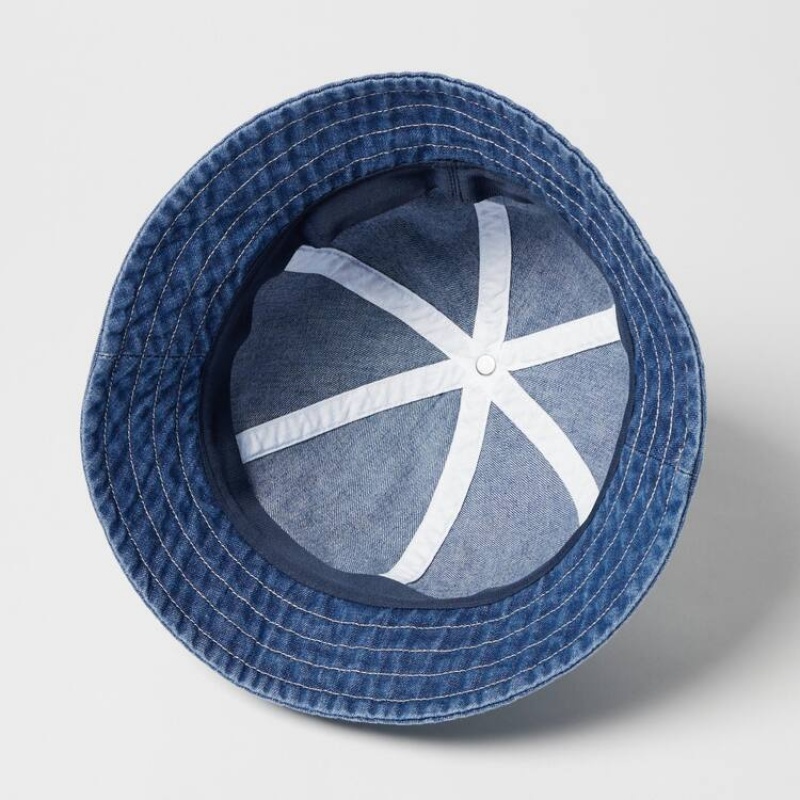 Uniqlo Denim Metro Men's Hats Blue | GFXBZV210