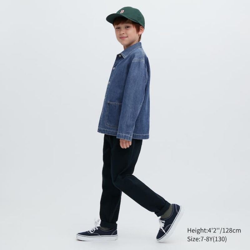 Uniqlo Denim Overshirt Kids' Jackets Blue | EZJGMN872