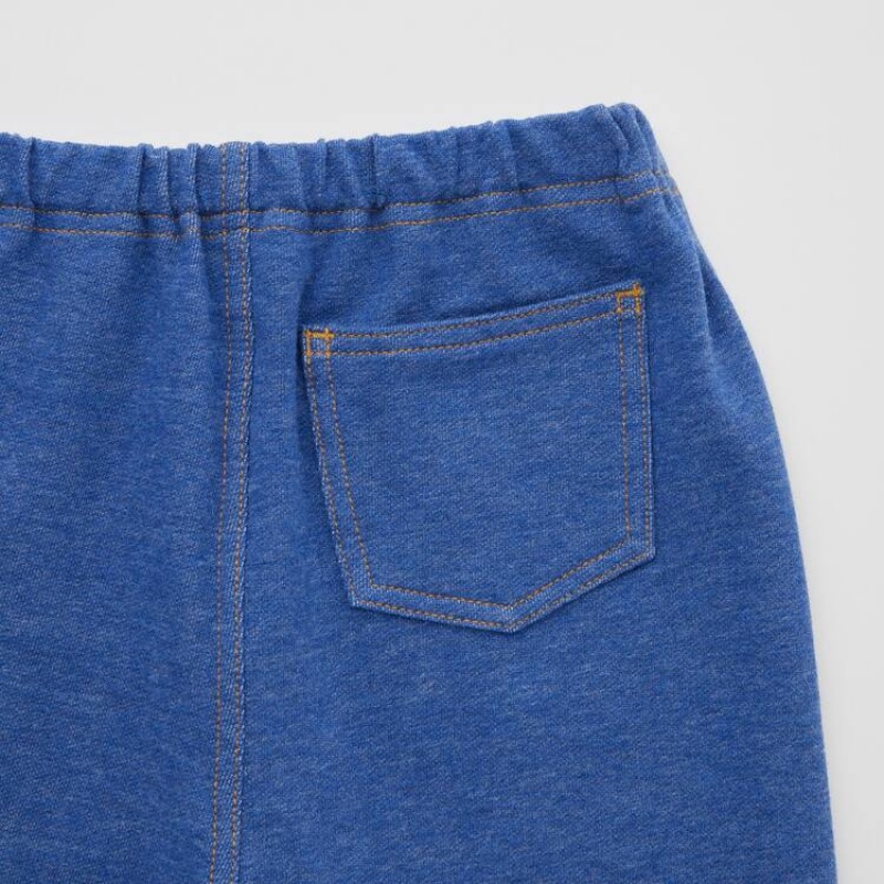 Uniqlo Denim-like Relaxed Baby Leggings Blue | ATKBQN045