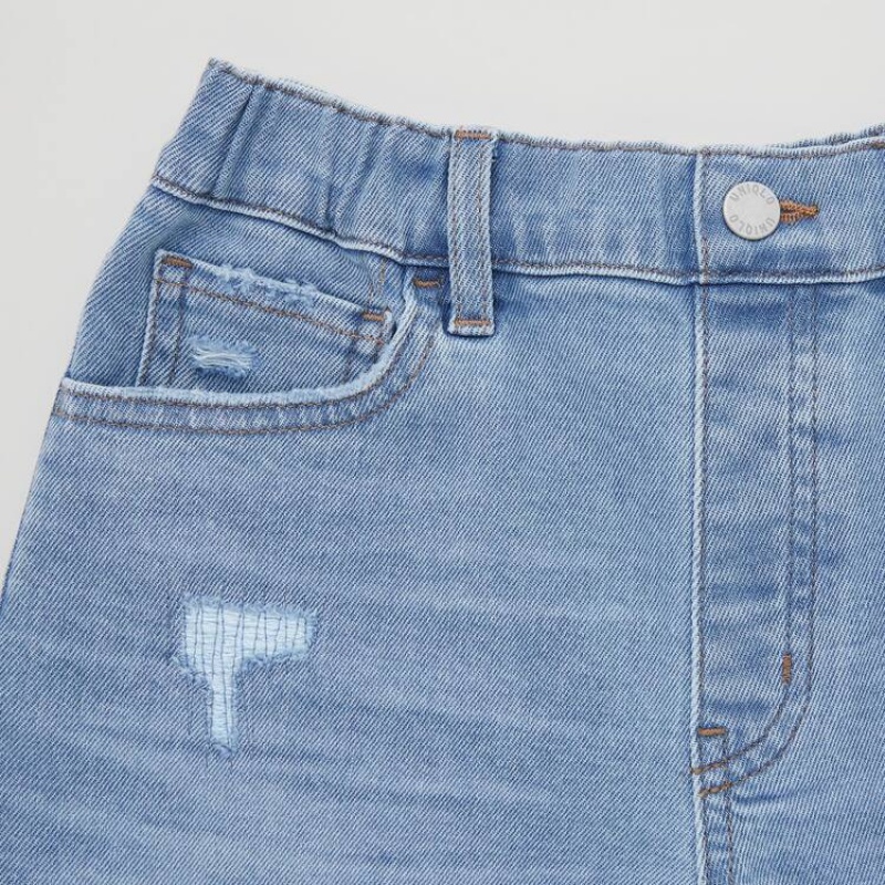 Uniqlo Distressed Denim Kids' Shorts Blue | AWIUSL843