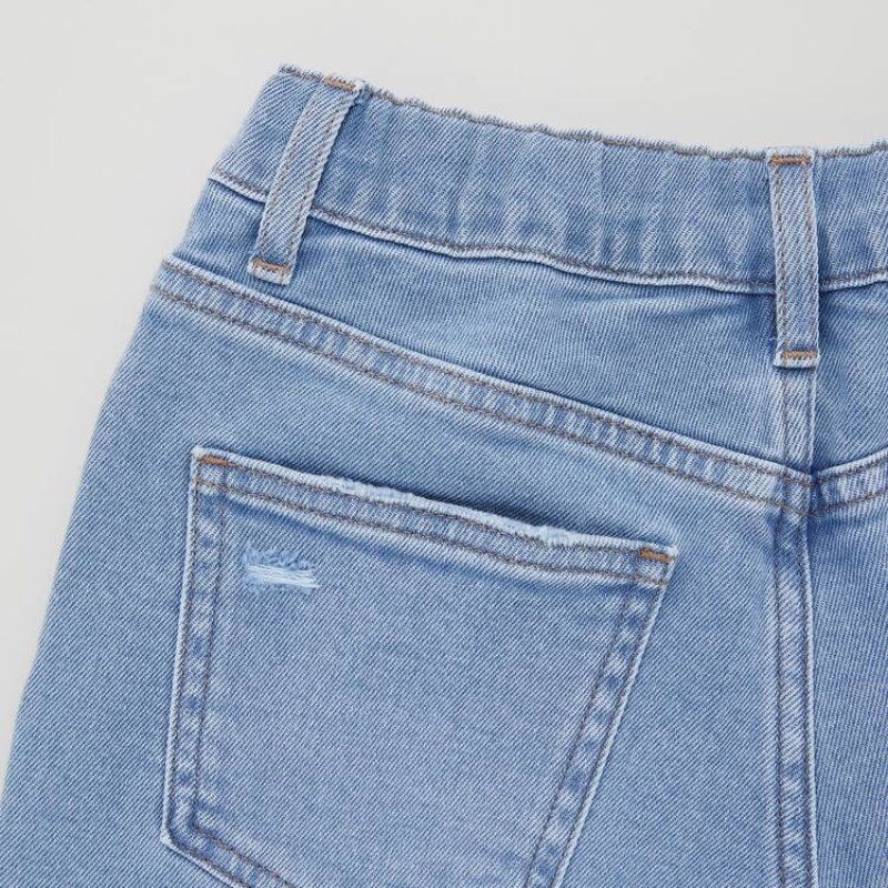 Uniqlo Distressed Denim Kids' Shorts Blue | AWIUSL843