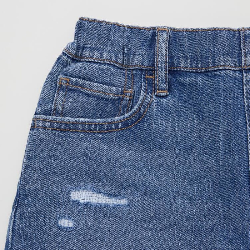 Uniqlo Distressed Denim Kids' Shorts Blue | AWIUSL843