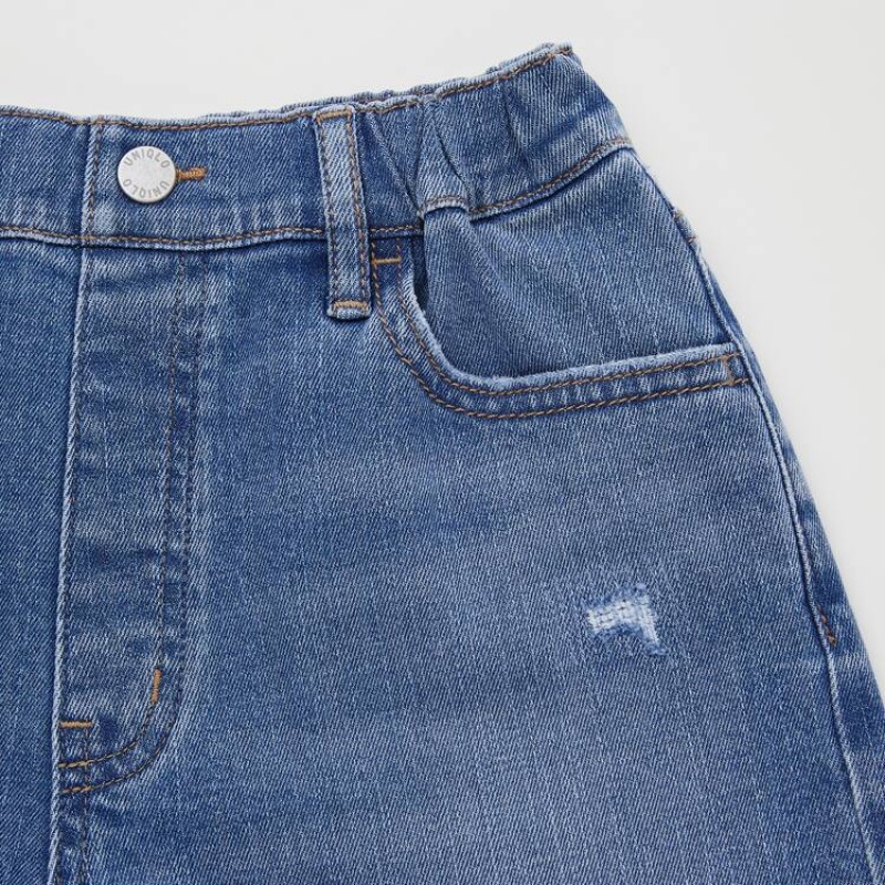 Uniqlo Distressed Denim Kids' Shorts Blue | AWIUSL843