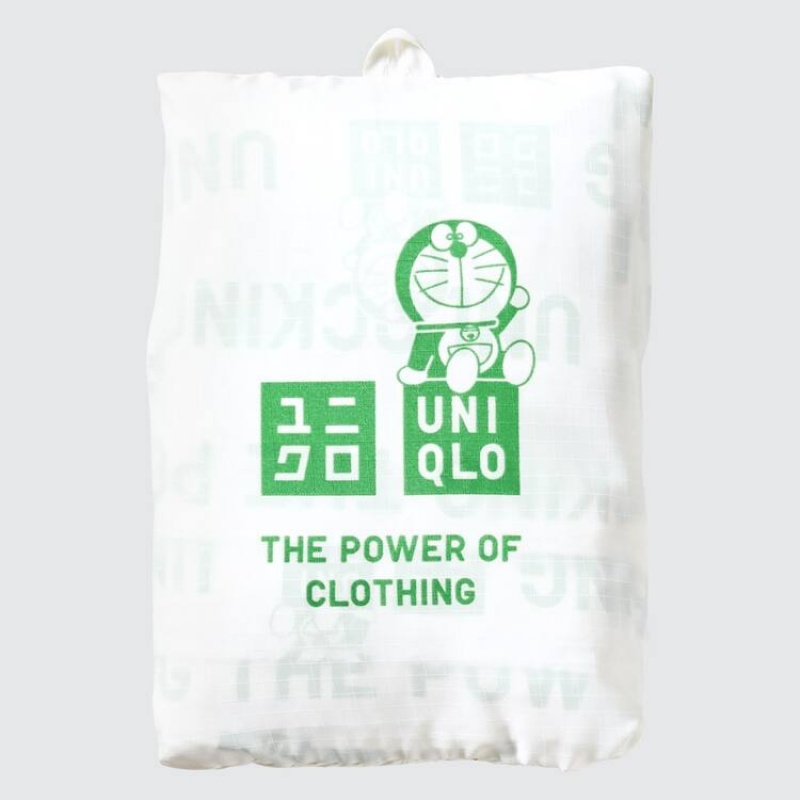 Uniqlo Doraemon Ut Recycled Pocketable Men's Bags White | GDOJXV098