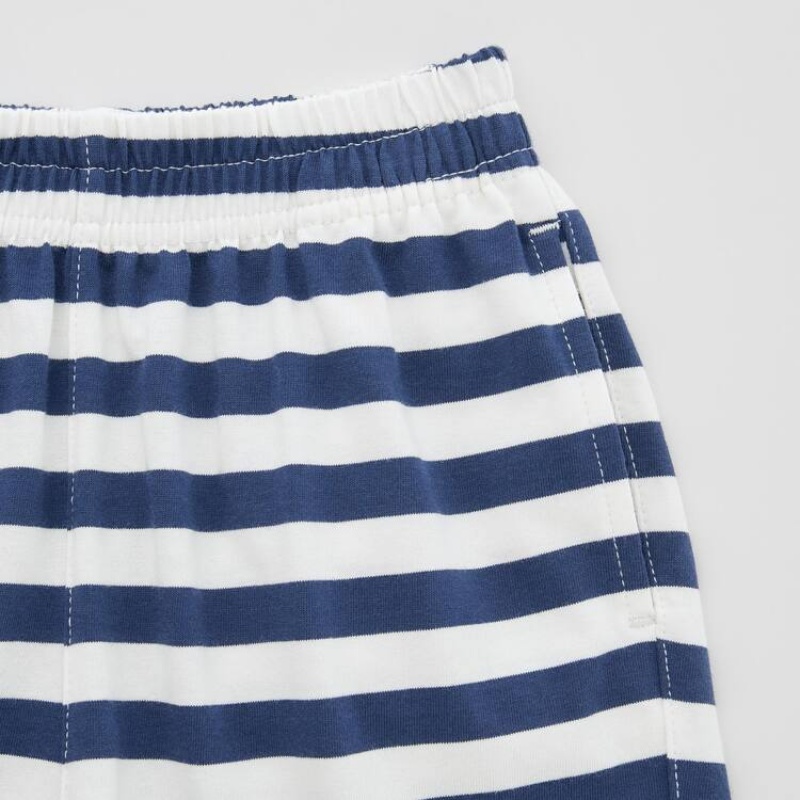 Uniqlo Dry Striped Easy Baby Shorts Blue | MDWFAV972