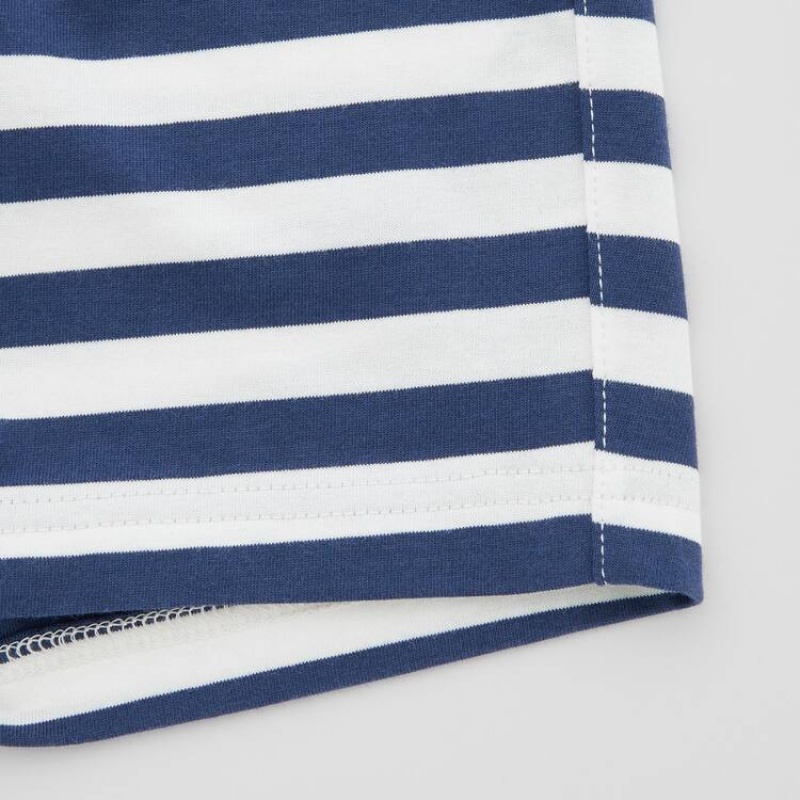 Uniqlo Dry Striped Easy Baby Shorts Blue | MDWFAV972