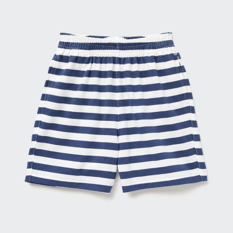 Uniqlo Dry Striped Easy Baby Shorts Blue | MDWFAV972