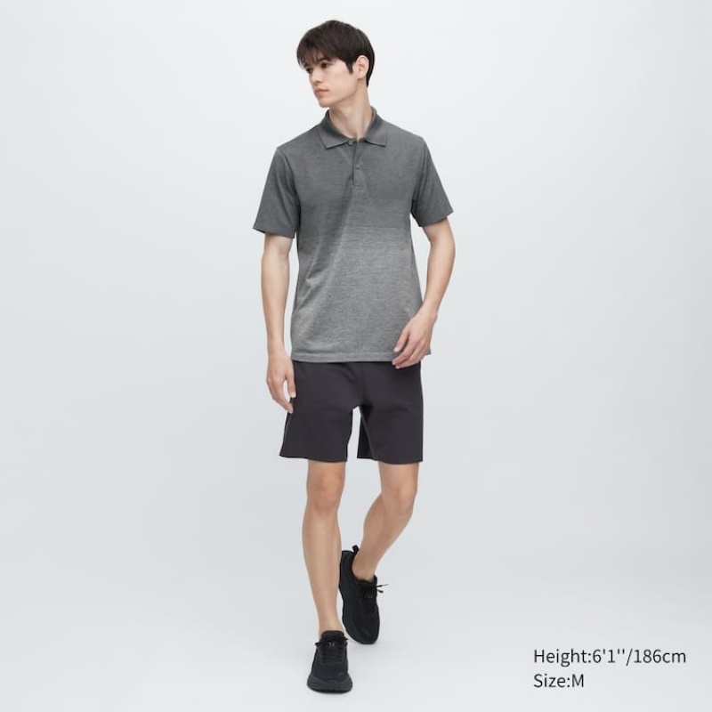 Uniqlo Dry-ex Men's Polo Shirts Grey | BZQJSV593