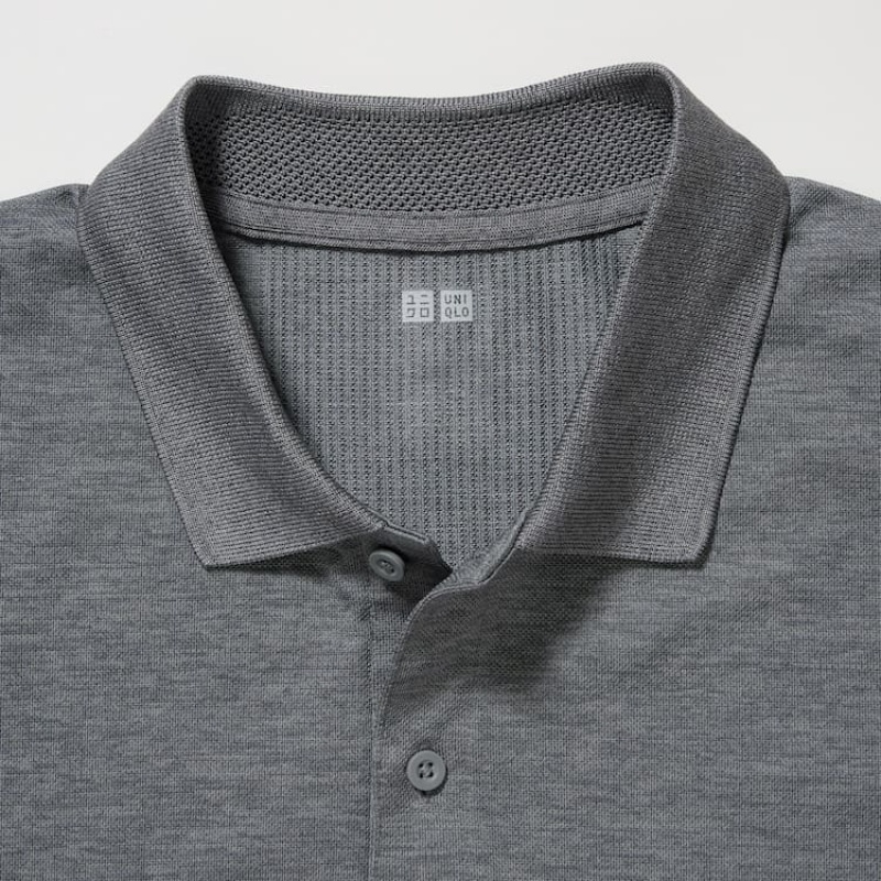 Uniqlo Dry-ex Men's Polo Shirts Grey | BZQJSV593