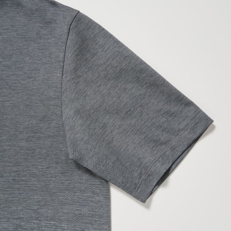 Uniqlo Dry-ex Men's Polo Shirts Grey | BZQJSV593