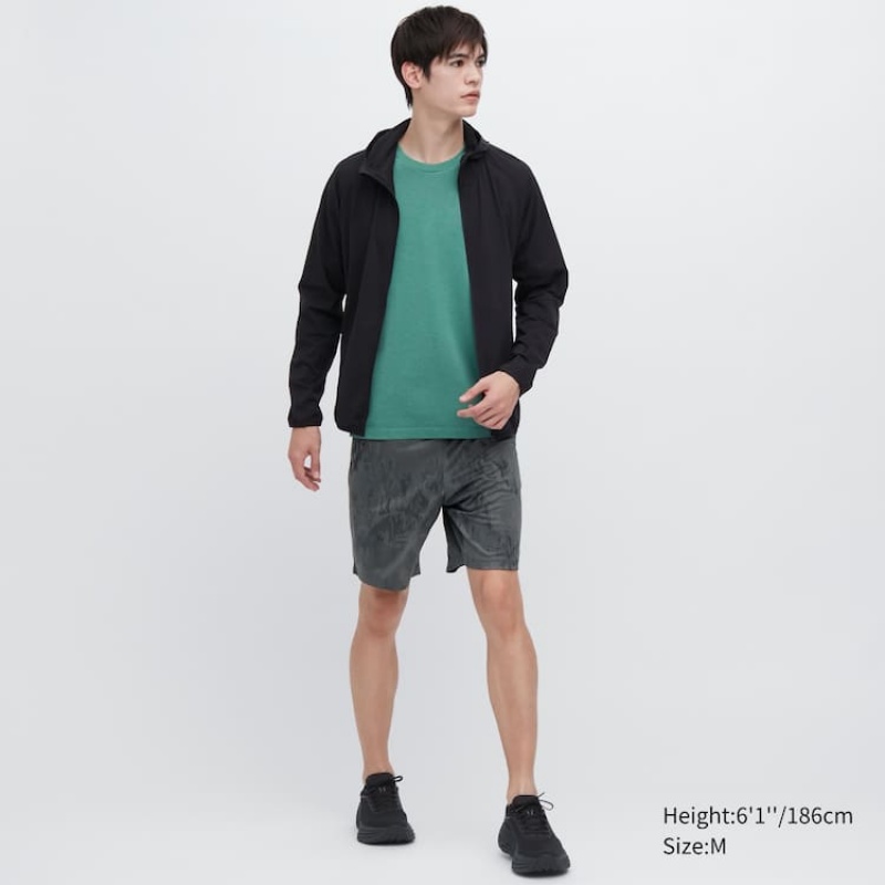 Uniqlo Dry-ex Printed Men's Shorts Dark Grey | MNODPK092