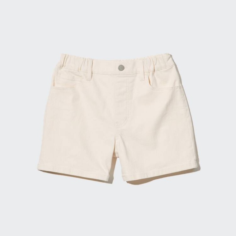 Uniqlo Easy Colour Kids' Shorts White | UXOPJK895