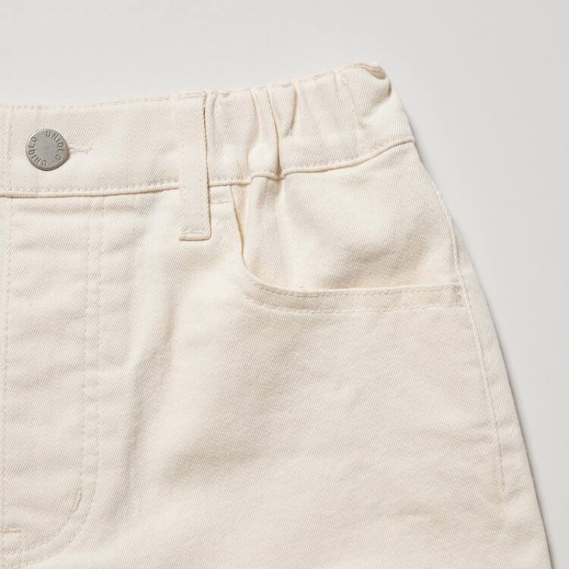 Uniqlo Easy Colour Kids' Shorts White | UXOPJK895