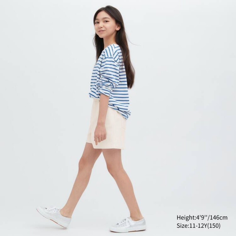 Uniqlo Easy Colour Kids' Shorts White | UXOPJK895