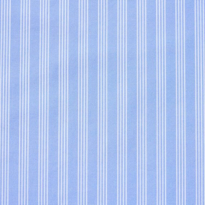 Uniqlo Extra Fine Cotton Broadcloth Regular Fit Striped Men's Shirts Blue | QWKSTZ934