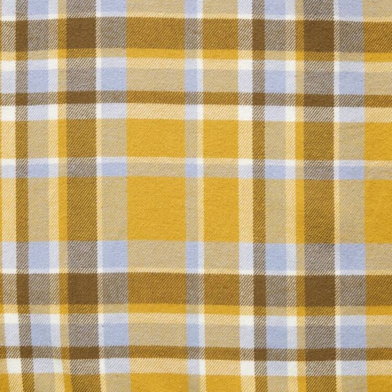 Uniqlo Flannel Checked Regular Fit (Regular Collar) Men's Shirts Yellow | NVIMFU678