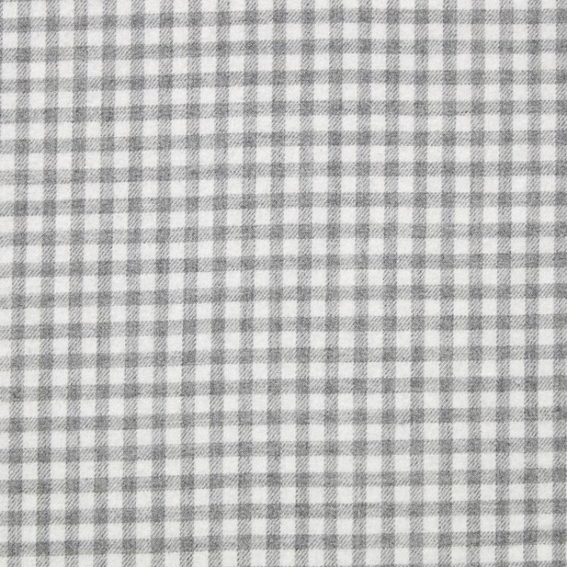 Uniqlo Flannel Regular Fit Checked (Button-down Collar) Men's Shirts Grey | QLTUIB063