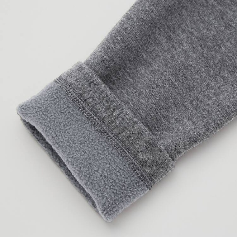 Uniqlo Fleece (2021 Season) Baby Leggings Dark Grey | YMXIBG765