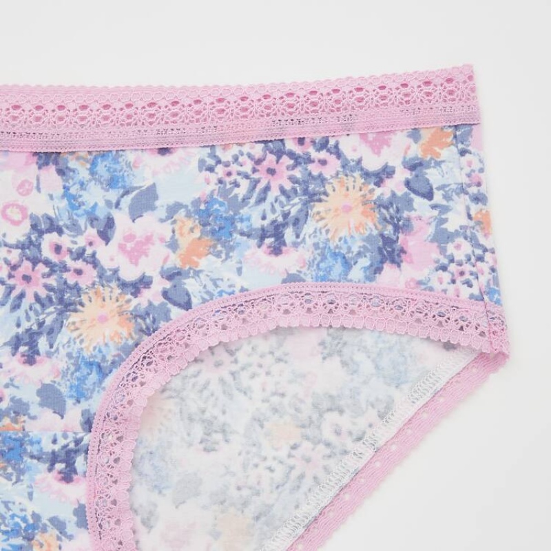 Uniqlo Floral Hiphugger Women's Underwear Pink | ZEWNJU340