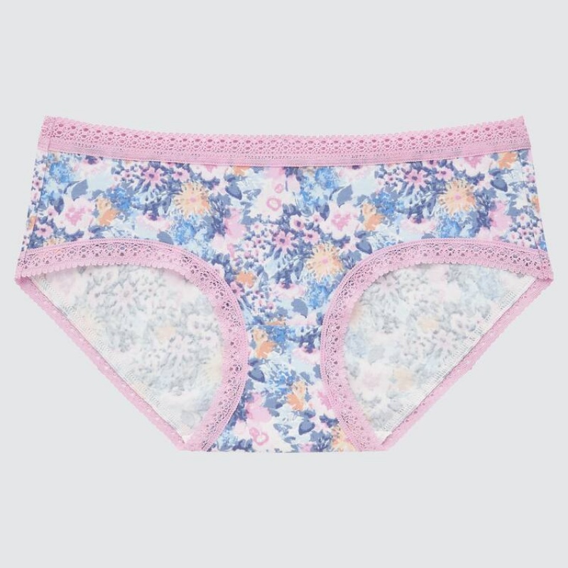 Uniqlo Floral Hiphugger Women\'s Underwear Pink | ZEWNJU340