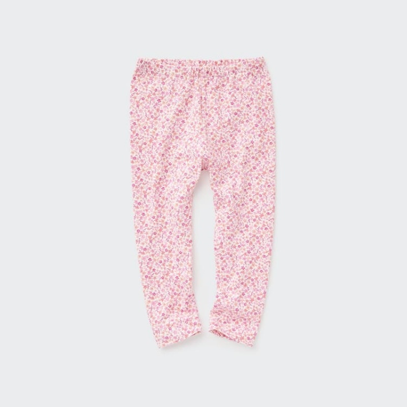 Uniqlo Flower Print Baby Leggings Pink | BGNZKP394