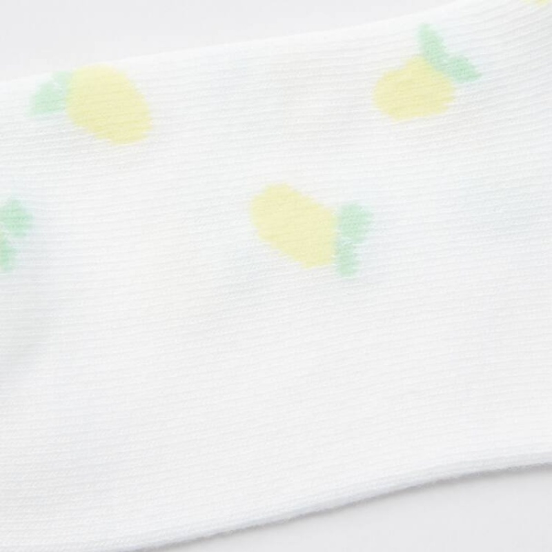 Uniqlo Fruit Print Short (Three Pairs) Kids' Socks White / Blue / Green | ILMHED873