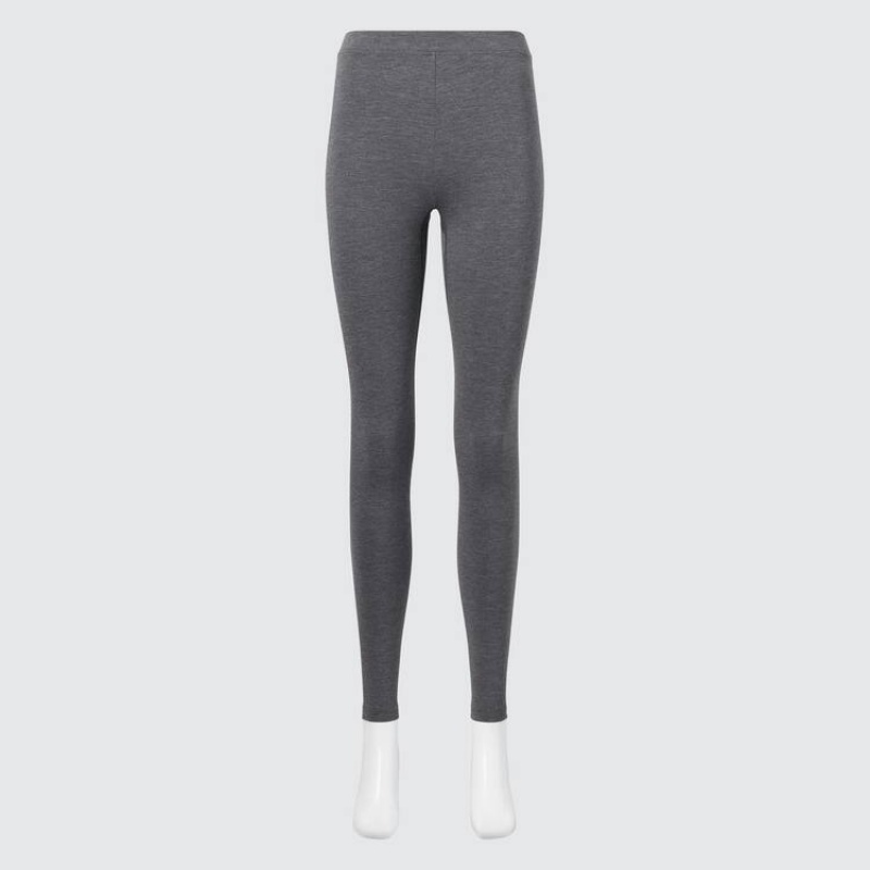 Uniqlo Heattech Extra Warm Cotton Thermal Women's Leggings Dark Grey | AFTXQH459