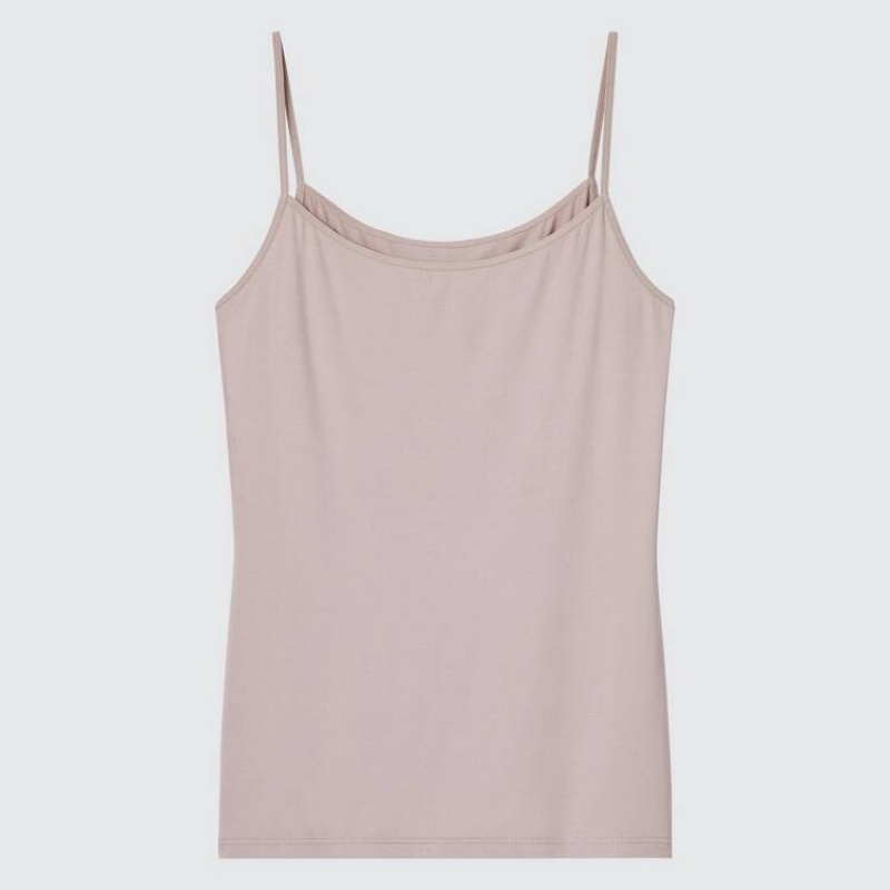 Uniqlo Heattech Thermal Camisole Women's Tops Beige | WXTSIZ824