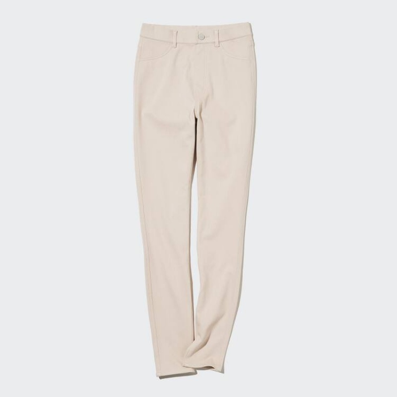 Uniqlo Heattech Ultra Stretch Thermal (Long) Women's Leggings Beige | TCEYVO057