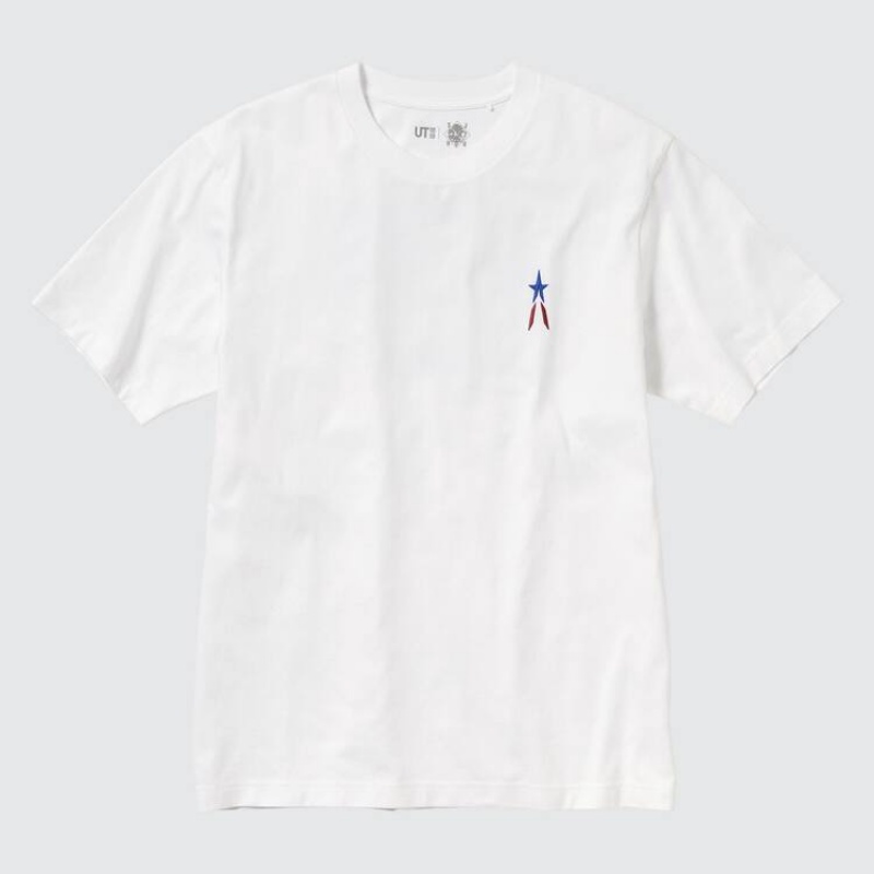 Uniqlo Hideaki Anno Ut Graphic (Ultraman) Men's T Shirts White | LTWRMO149