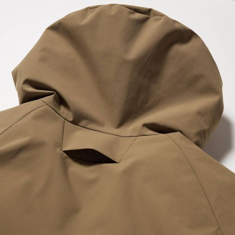 Uniqlo Hybrid Down 3d Cut Men's Parka Brown | WTGXSN075