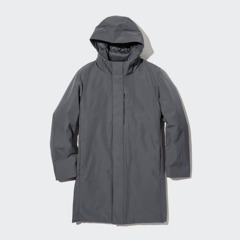 Uniqlo Hybrid Down Men's Coats Grey | OXYZEP102