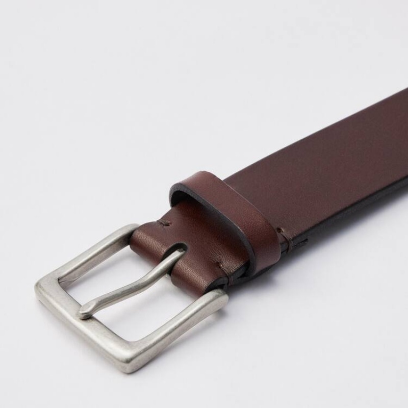 Uniqlo Italian Leather Men's Belts Black | GNZUPC125