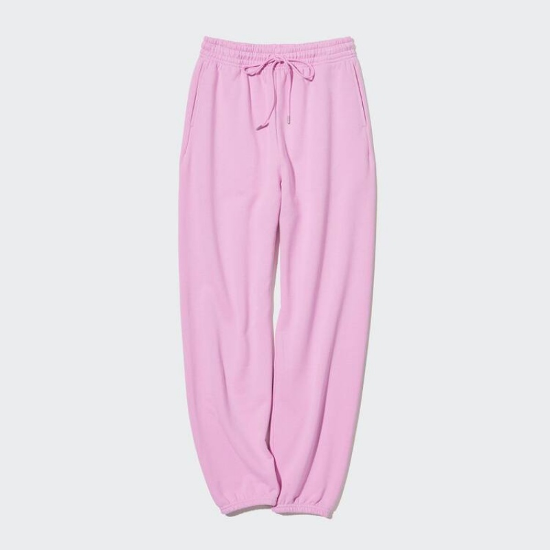 Uniqlo Joggers Women\'s Trousers Pink | CRFQNY470