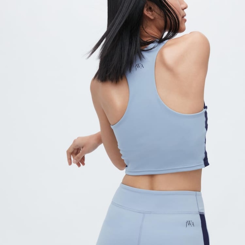 Uniqlo Jw Anderson Cropped Fit Sleeveless Women's Bras Blue | AFZXWC716