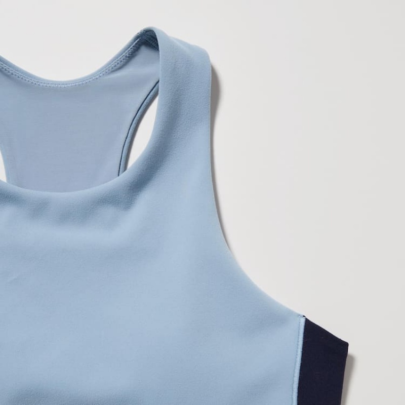 Uniqlo Jw Anderson Cropped Fit Sleeveless Women's Bras Blue | AFZXWC716