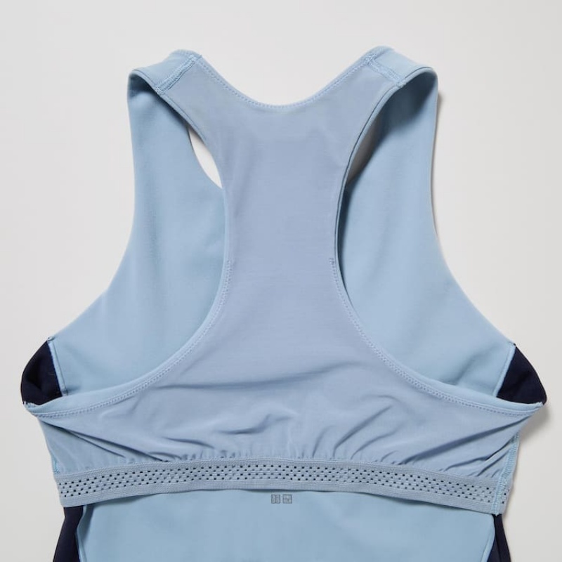 Uniqlo Jw Anderson Cropped Fit Sleeveless Women's Bras Blue | AFZXWC716