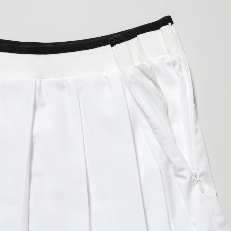 Uniqlo Jw Anderson Pleated Mini Women's Skirts White | JEPDWV630