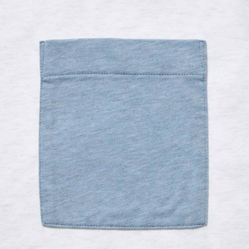 Uniqlo Jw Anderson Pocket Short Sleeved Men's T Shirts White | NYARMC513